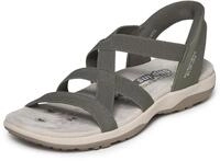 Skechers Damen Reggae Slim Stretch Flex Sandal, Olive, 38 EU