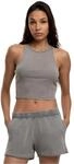 Urban Classics Damen T-Shirt Ladies Washed Rib Jersey Cropped Top, Bauchfreies