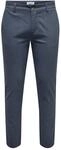 ONLY & SONS Herren Onsmark Pete Slim Dobby 0058 Pant Noos Hose, Bering Sea, 29W / 34L