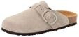 Tamaris Damen Fu&szlig;bett Pantolette Leder flach, grau, 36 EU