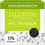 LILLYDOO hautfreundliche Baby Windeln - Gr&ouml;&szlig;e 3 (6+ kg), Monatsbox (174 St&uuml;ck),