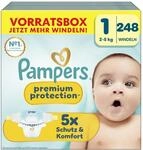 Pampers Premium Protection Gr&ouml;&szlig;e 1, 248 Windeln, 2kg-5kg, unser Nr. 1 Haut-...