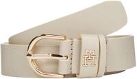 Tommy Hilfiger Damen G&uuml;rtel Essential Effortless 2,5 cm Lederg&uuml;rtel, Beige