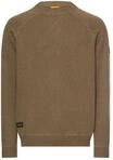 camel active Herren Strickpullover mit Rundhalsausschnitt Olivgr&uuml;n, menswear-3XL