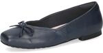 CAPRICE Damen Ballerinas aus Leder, Blau (Ocean SOFTNAP.), 41
