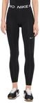 NIKE Damen Pro Mid-Rise Full-Length Leggings, Black/White, XXS
