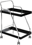 HAKU Servierwagen Chrom, schwarz, Metall, Spiegel - Ma&szlig;e: B 62 cm x H 84 cm x...