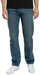 Levi's Herren Jeanshose 501 Original mit Knopfleiste, Straight Fit, Blau (A Soft