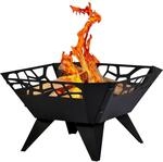 dobar&reg; 35416 Feuerschale Viereckig | Feuerstelle Bausatz aus Stahlblech 