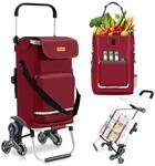 Sekey XXL Einkaufstrolley f&uuml;r Camping, Treppensteiger mit 3 R&auml;dern,