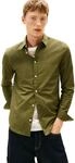 Tommy Jeans Herren Hemd Original Stretch Slim Fit, Gr&uuml;n (Dark Greenery), XS