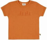 loud + proud T-Shirt Derby Rib mit Druck, GOTS Zertifiziert