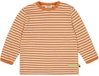 loud + proud Unisex Kinder Streifen, GOTS Zertifiziert Shirt, Carrot, 60 EU