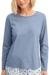 CALIDA Favourites Langarmshirt Damen Aura Blue 48-50