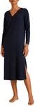 CALIDA Elegant Dreams Langarm-Nachthemd Damen, L&auml;nge 120cm, mit Spitzendetails,