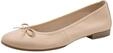 Tamaris Damen Ballerina Leder flach, beige, 37 EU