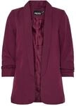 PIECES Damen Pcboss Noos 3/4 Blazer, Grape Wine,S