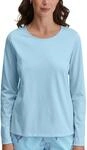 CALIDA Favourites Langarmshirt Damen, aus Bio Baumwolle, atmungsaktiv, pflegeleicht