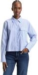 TOM TAILOR Denim Damen Boxy Fit Hemdbluse aus Baumwolle