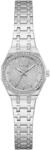 Guess Damen-Armbanduhr Pixie Silber 25mm mit Edelstahlarmband & 3 bar Wasserschutz