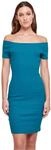 Urban Classics Ladies Off Shoulder Rib Dress Frauen Kurzes Kleid gr&uuml;n S