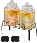 VEVOR Getr&auml;nkespender (2 x 5,5 L) f&uuml;r Partys Saftspender (aus Glas) mit