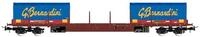 Rivarossi HR6555 FS, 4-achsiger Flachwagen Bauart RGS mit 2 x 20&lsquo; Coilcontainern