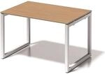 BISLEY Cito Schreibtisch, 740 mm h&ouml;henfixes O-Gestell, Metall, Bc396 Dekor Buche,