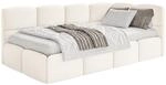 Selsey Jugendbett 120x200cm Creme mit Matratze und Lattenrost, gepolstertes