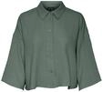 VERO Moda Women's Vmnatali Crop Shirt WVN Noos Top, Laurel Wreath, XS