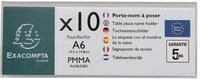 Exacompta 86358D 10er Pack Tisch-Namensschilder Querformat DIN A6 gefaltet aus