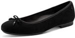 Tamaris Comfort Damen Ballerina Black Suede 37