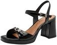 Tamaris Damen Heeled Sandals Synthetik, schwarz, 36 EU