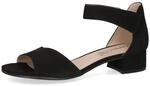 CAPRICE Damen Sandalen mit Absatz aus Leder mit Riemchen, Schwarz (Black Suede), 36