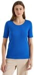 Damen Basic T-Shirt mit Rundhals in Unifarbe