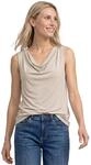 Street One Silk-Look Top mit Wasserfall-Ausschnitt Clay Sand 34