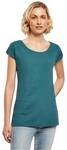 Build Your Brand Damen T-Shirt Ladies Wide Neck Tee, Farbe Teal, Gr&ouml;&szlig;e XL