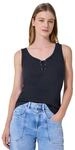 Street One Studio Top mit V-Neck und B&auml;nderdetail Maritime Blue 34