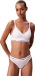 Calvin Klein Damen BH Bralette Lightly Lined Elastischer Bund, Wei&szlig; (White), XS