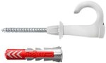 fischer 564171 Round, Set aus 25 Rundhaken-Schrauben und DuoPower 8 x 40 D&uuml;beln,