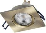 Osram Spot Set LED Einbaustrahler Quadrat Flexibel Messing patiniert, 4,5W 2700K