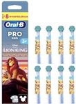Oral-B Aufsteckb&uuml;rsten Pro Kids 3+ Disney K&ouml;nig der L&ouml;wen, Wei&szlig;, 8 St&uuml;ck