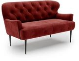 CAVADORE 2-Sitzer K&uuml;chensofa Amba, Trendige Sitzbank f&uuml;r K&uuml;che oder Esszimmer /