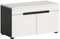 xonox.home - Sitzbank Canu 80x45x37cm in Korpus Basalt grau Nb., Front wei&szlig; Nb. -