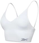 Reebok Nahtloses Geripptes Crop Top f&uuml;r Damen | Leichter Halt Nahtloser BH ohne