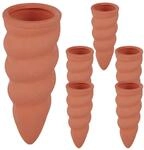 Relaxdays Tonkegel Bew&auml;sserung, 6er Set, Gie&szlig;kegel f&uuml;r 1,5 l PET-Flaschen,...
