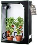 VEVOR Growzelt, 120x60x180 cm, Growbox 600D hochreflektierendes Mylar,