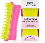 Pet Teezer, Entwirrungs- und Fellpflegeb&uuml;rste f&uuml;r Hunde, Rosa und Gelb
