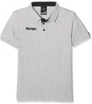 Kempa FanSport24 Kempa Prime Polo-Shirt, Kinder, grau/schwarz Gr&ouml;&szlig;e 140