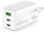 MediaRange GaN Ladeger&auml;t 100W EU-Stecker 2X USB-C + 1x USB-A